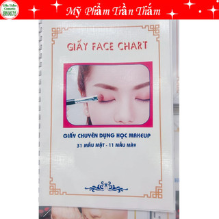 GIẤY FACE CHART - GIẤY TẬP MAKEUP CƠ BẢN Facechart