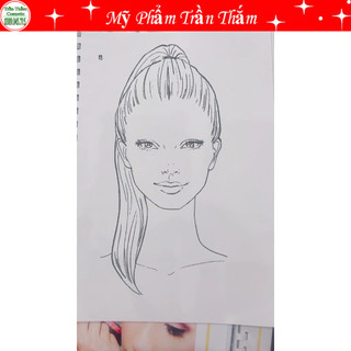 GIẤY FACE CHART - GIẤY TẬP MAKEUP CƠ BẢN Facechart