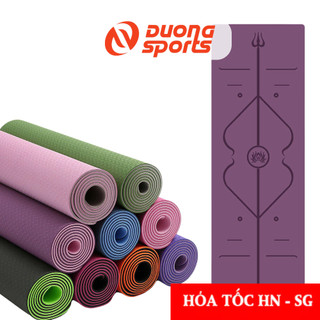 Thảm Tập Yoga TPE Dầy 8mm 2 Lớp Cao Cấp Chống Trơn Trượt Không Thấm Nước