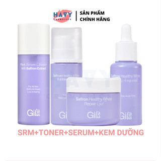 Bộ 4 sản phẩm dưỡng trắng và phục hồi da Gilaa Saffron Tone Up Repair (Gilaa Saffron Healthy White)
