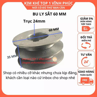 Buly 2 rãnh buli puli puly 100 60mm bảng a trục 24 16 28 mm