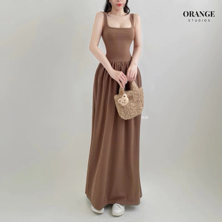 ✨(𝐎𝐑𝐀𝐍𝐆𝐄 𝐒𝐓𝐔𝐃𝐈𝐎𝐒 )✨ CAM KẾT CHUẨN HÌNH - Alba Maxi - Đầm Thiết Kế Dáng Maxi Chất Liệu Vải Co Giãn