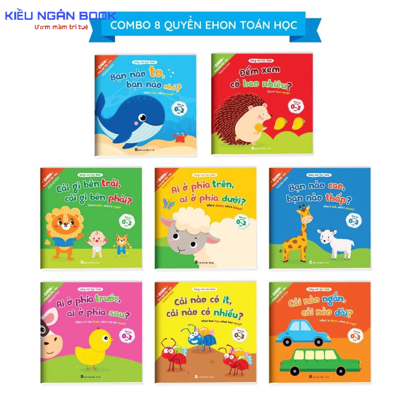 Sách - Ehon Cùng con học toán song ngữ Việt Anh NKB