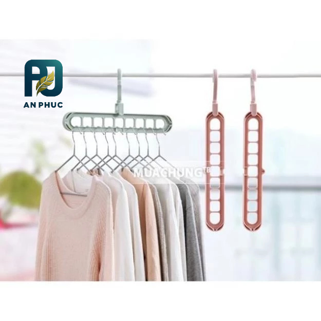 Móc Treo Quần Áo 9 Lỗ Thông Minh