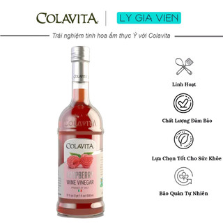 Giấm Rượu Mâm Xôi Colavita Raspberry Wine Vinegar NK Ý Chai 500ml Trộn Salad, Làm Sốt, Pha Chế