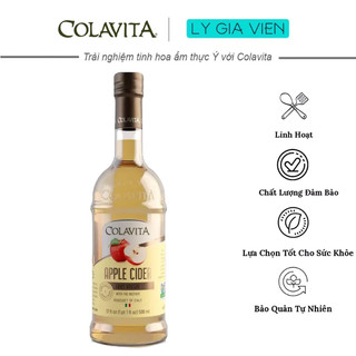 Giấm Táo Colavita Apple Cider Vinegar Vị Chua Thanh Nhẹ Màu Vàng Hổ Phách Xuất Xứ Ý