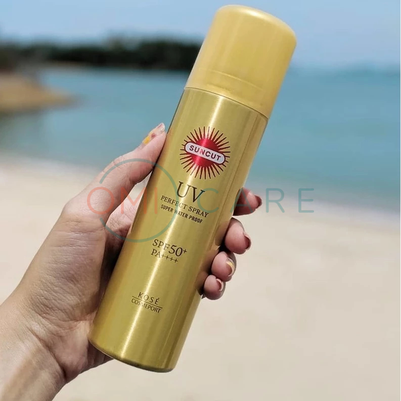 Xịt Chống Nắng Siêu Chống Nước Kosé Suncut Uv Perfect Spray Super Waterproof Spf50+/Pa++++ (60g)