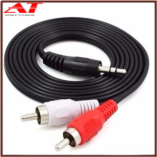 Cáp loa 1 đầu jack 3.5mm ra 2 đầu bông sen - at