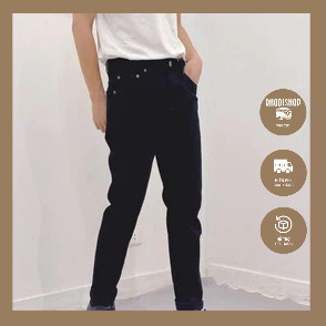 Quần Jeans Nam Đen Trơn Nam Skinny Slim NP12 RHODISHOP