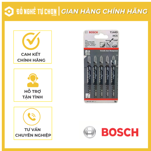Lưỡi cưa lọng BOSCH T 144 D - Gỗ (bộ 5 lưỡi)
