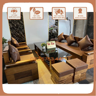 Ảnh thật sofa đối gỗ sồi Nga 100% kiểu tay trứng, hàng cao cấp - ảnh thật kèm video