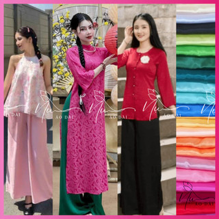 Quần áo dài nữ cách tân truyền thống chất đẹp dùng mặc áo dài ,quần  áo yếm có khóa trước chun sau
