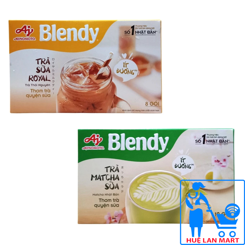 [CHÍNH HÃNG] Trà Matcha Sữa/ Trà Sữa Royal Ajinomoto Blendy It ĐườngHộp 160g/144g