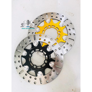 ❌ đĩa thắng trước 4 lỗ 220mm khoen inox 304 sáng bóng 👉 mẫu H2C 6 cánh lòng nhôm cnc nhiều màu