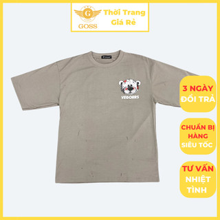 Áo Phông Ngắn Tay In HÌnh Chú Gấu Trắng Dễ Thương Đáng Yêu Basic GOSS GA965 Áo Thun Cộc Tay Đi Chơi Đi Học P233720