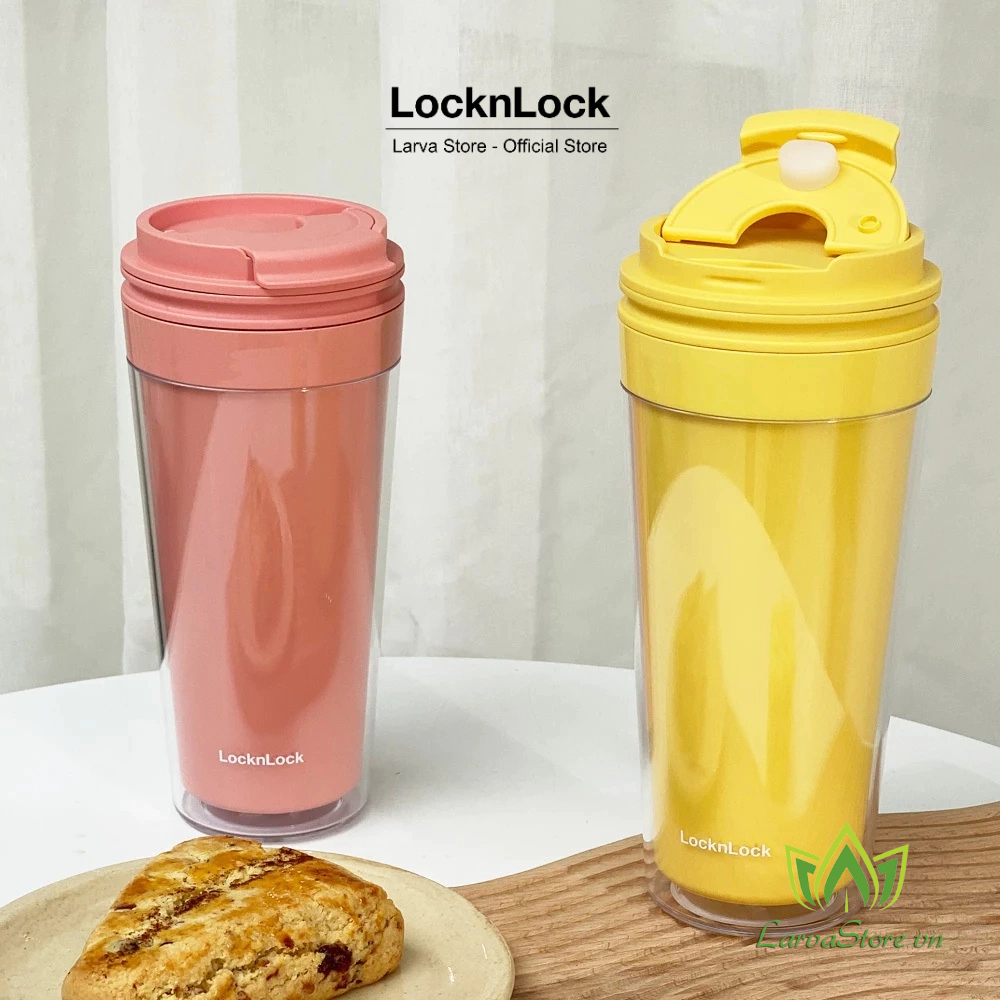 Ly Nhựa 2 lớp LocknLock Bucket Cold Cup 580ml HAP519