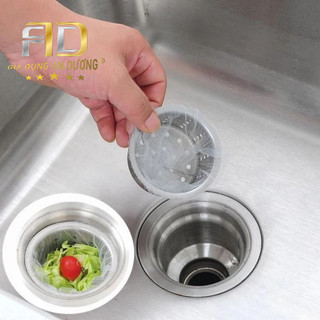 Combo 100 túi lọc rác bồn rửa chén bát, túi lưới lọc rác chậu rửa, bọc đựng rác bồn rửa bát chén