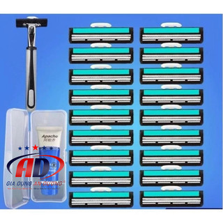 Set Dao Cạo Râu 36 Lưỡi Kép Kèm Bàn Cạo Tặng Kèm 1 Tuýp Kem Cạo Râu #giadunganduong