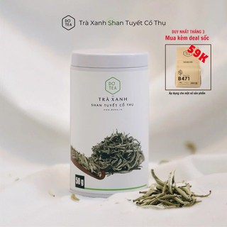 Trà xanh Shan Tuyết Cổ Thụ lon thiếc 50g, chát thanh vị đậm đà hậu ngọt bùi hương thơm cốm mới - W921 Dotea