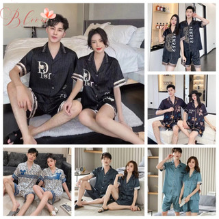 Đồ bộ nam nữ pijama lụa cao cấp đồ ngủ đôi pyjama đồ mặc nhà nam nữ sang trọng