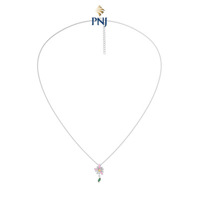 Dây cổ Bạc đính đá ECZ STYLE By PNJ Lucky Me ZTZTW000013
