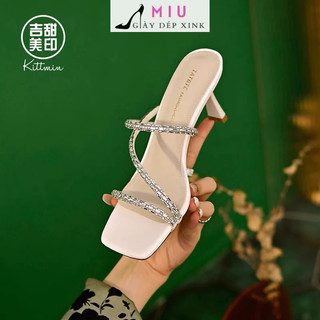Dép đế nhọn, sandal gót nhọn đá trúc sang chảnh hàng cao cấp - miugiaydepxink
