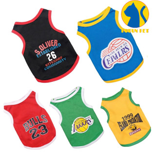 Áo ba lỗ bóng rổ dành cho chó mèo, chất liệu mềm mại, co giãn 4 chiều