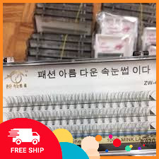 Hộp Mi chùm hàn quốc sợi mi nhẹ mềm độ cong đẹp tuyệt vời đủ số từ 8mm đến 14mm.