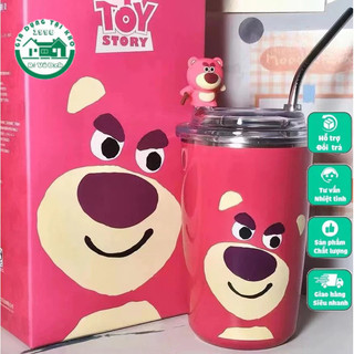Bình nước giữ nhiệt hình gấu dâu tây bình nước hoạt hình dễ thương 500ml