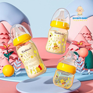 (Tặng kèm 2 núm ti) Bình sữa KICHI cao cấp PPSU cảm biến nhiệt dung tích 80ml - 150ml - 250ml  BB145