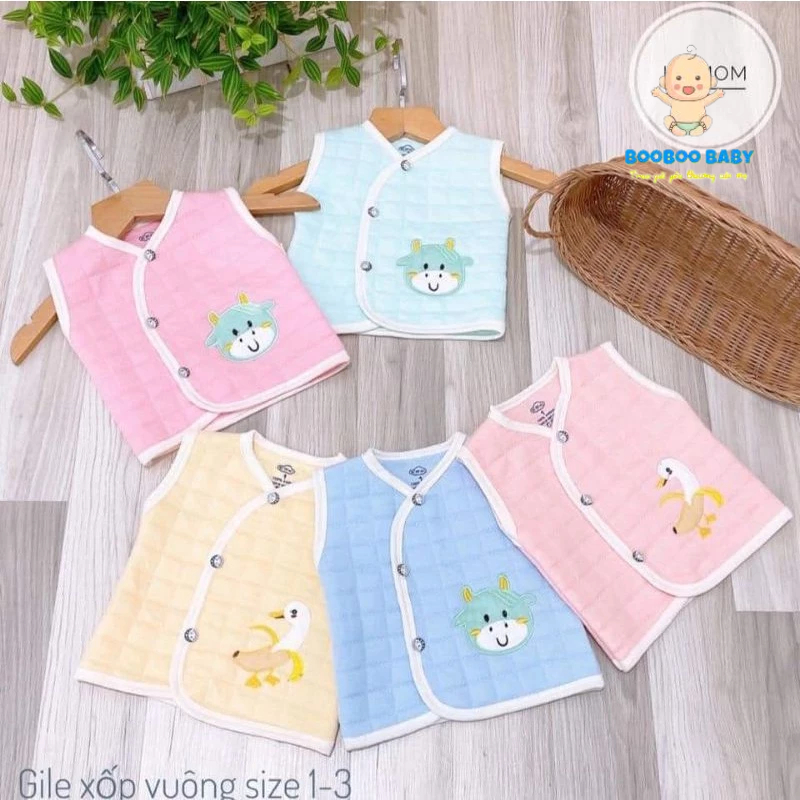 Áo ghi lê xốp xuất Hàn cho bé loại 2 lớp nhẹ dùng thu đông