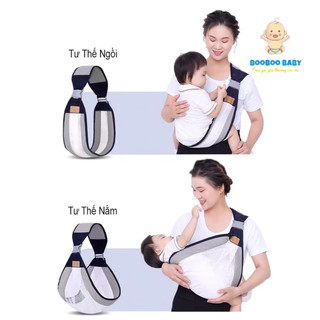 Địu Lưới Vải thông thoáng có đai điều chỉnh, cho bé từ 0 - 18 tháng  BB178