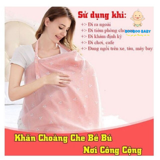 Khăn choàng che cho bé bú, choàng đi đường có thanh giằng giúp mẹ dễ dàng quan sát, giao tiếp với bé BB80