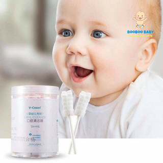 (Hộp 30 que) Gạc rơ lưỡi, que tưa lưỡi VCool vệ sinh răng miệng cho bé, dùng được cho bé sơ sinh   BB124
