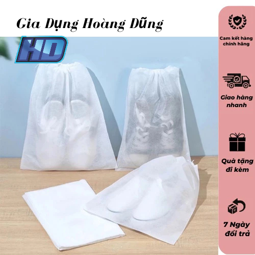 10 Túi đựng giầy dép chất liệu vải không dệt, có dây rút - chống bụi bẩn - T4726