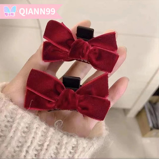 🌸Qiann99🌸Nhung Nơ Nhỏ Lấy Kẹp Nổ Tóc Retro Công Chúa Kẹp Mũ Đội Đầu Nữ Nhỏ Gãy Tóc Nữ