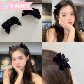 🌸Qiann99🌸Nhung Nơ Nhỏ Lấy Kẹp Nổ Tóc Retro Công Chúa Kẹp Mũ Đội Đầu Nữ Nhỏ Gãy Tóc Nữ