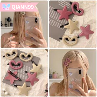 💓Qiann💓Kẹp Tóc Hình Trái Tim / Chú Ếch Dễ Thương Phong Cách Hàn Quốc Yk2