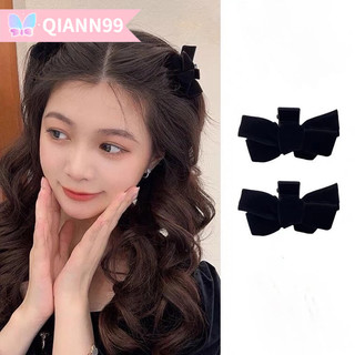 🌸Qiann99🌸Nhung Nơ Nhỏ Lấy Kẹp Nổ Tóc Retro Công Chúa Kẹp Mũ Đội Đầu Nữ Nhỏ Gãy Tóc Nữ