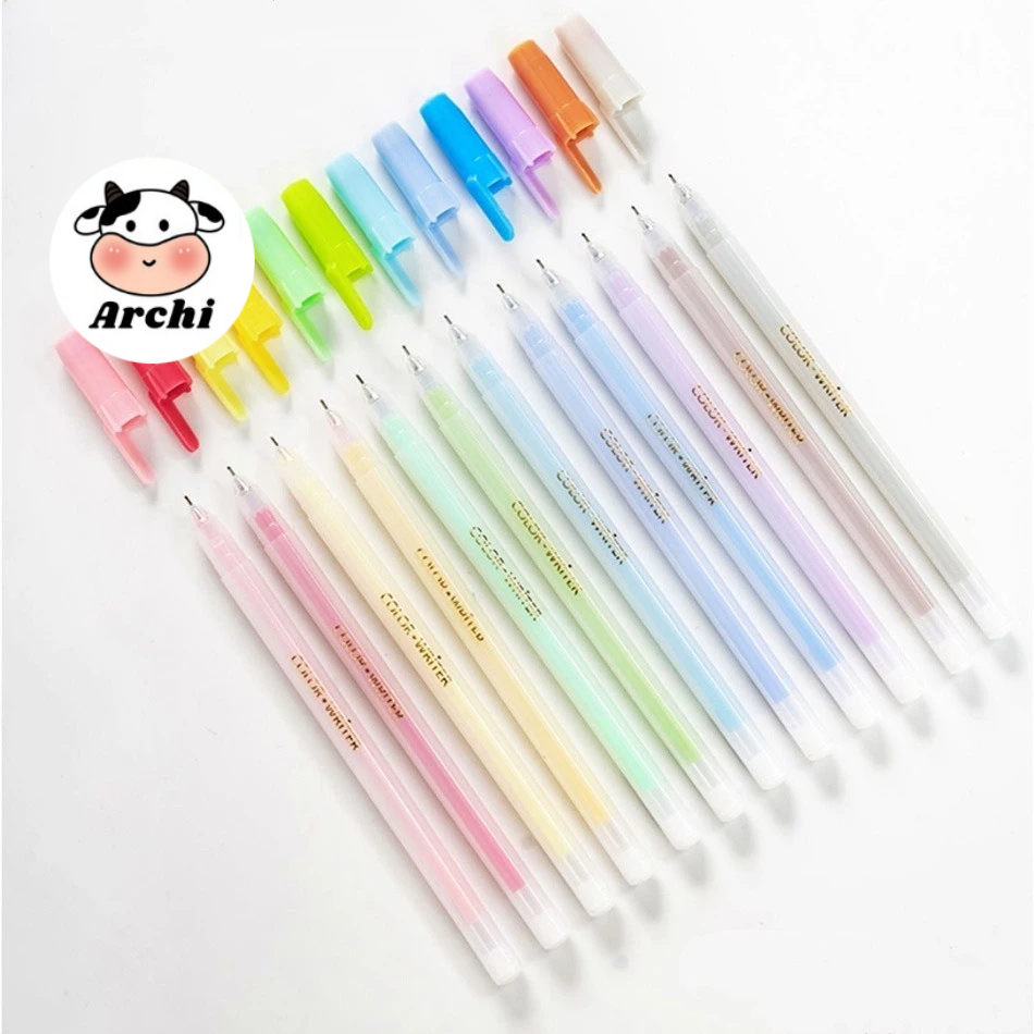 Bút bi mực gel ngòi 0.5mm 12 màu sirie