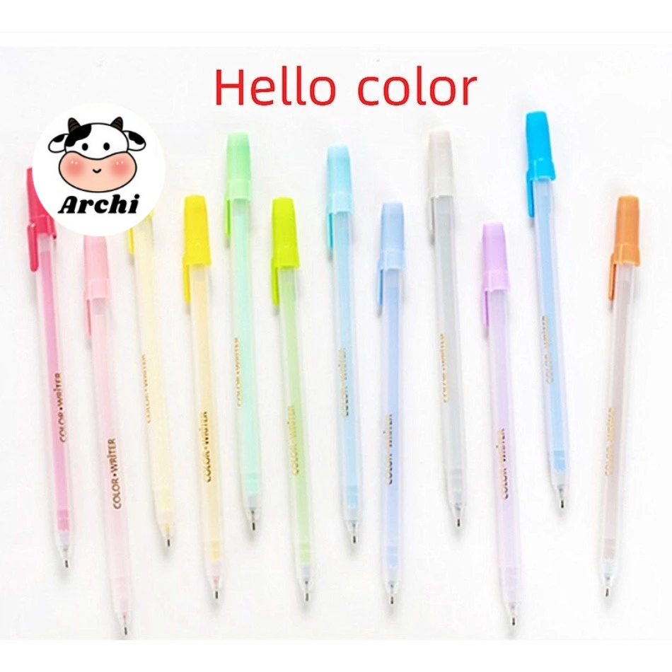 Bút bi mực gel ngòi 0.5mm 12 màu sirie