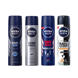 Xịt khử mùi cơ thể NIVEA Men Anti-Perspirant 150ml / Sịt thơm body nam