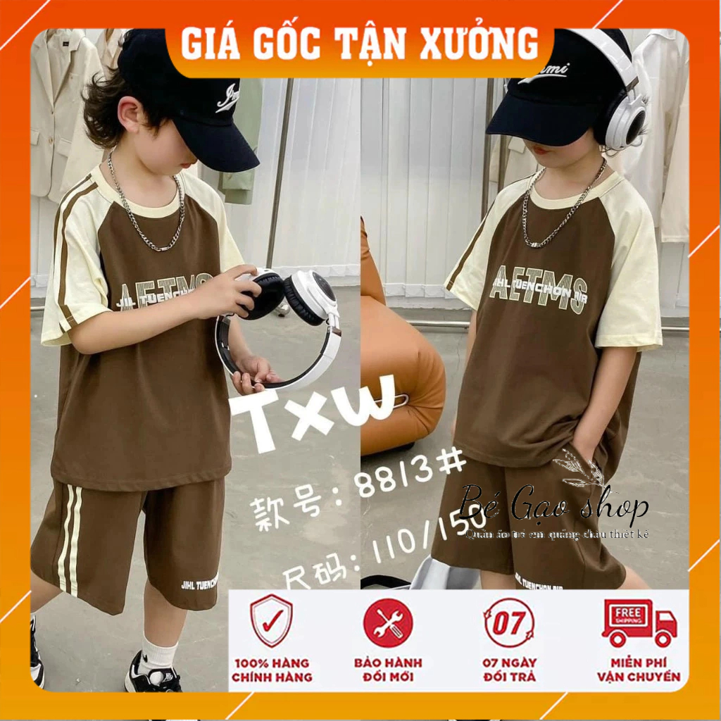 Bộ quần áo bé trai hot boy xịn xò chất cotton Sz 20-30kg