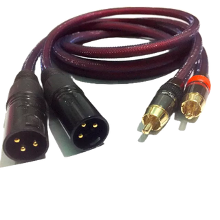 Dây rắc canon đực ra hoa sen 02 dây Jack tín hiệu âm thanh( Av)