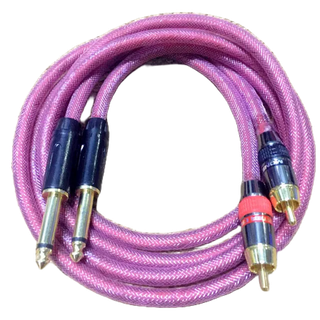 Dây 6 ly sang hoa sen, 02 dây Jack 6.35mm ra av, dây hoa sen