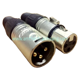 Jack canon đực cái Neutrik chân vàng 01 cặp