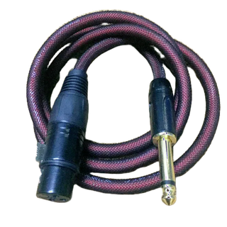 Dây tín hiệu âm thanh rắc 6.5mm sang rắc canon, 01 dây Jack 6.35mm ra canon, loại bọc giáp bảo vệ