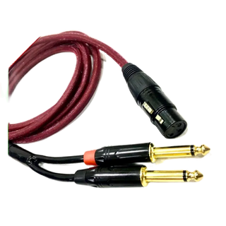 Dây canon cái chia 2 đầu 6.5mm Jack canon cái Jack 6 ly thẳng rắc canon chia 6 ly