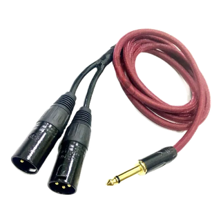 Dây chuyển đổi Jack 6 ly ra 2 đầu canon được  Jack out 6.3mm in canon đực