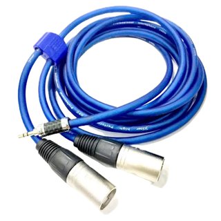 Dây Jack 3.5 ly ra 2 đầu Jack canon đực dài 3 mét Jack 3.5mm sang Jack canon XLR, 	jack 3.5 ra 2 đầu, jack canon đực cái